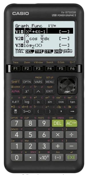 Casio FX-9750GIII, Standard Black Graphing Calculator, Python and Natural Text Book Display