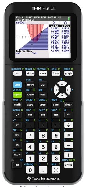 Texas Instruments TI-84 Plus CE Color Graphing Calculator, Black 7.5 Inch