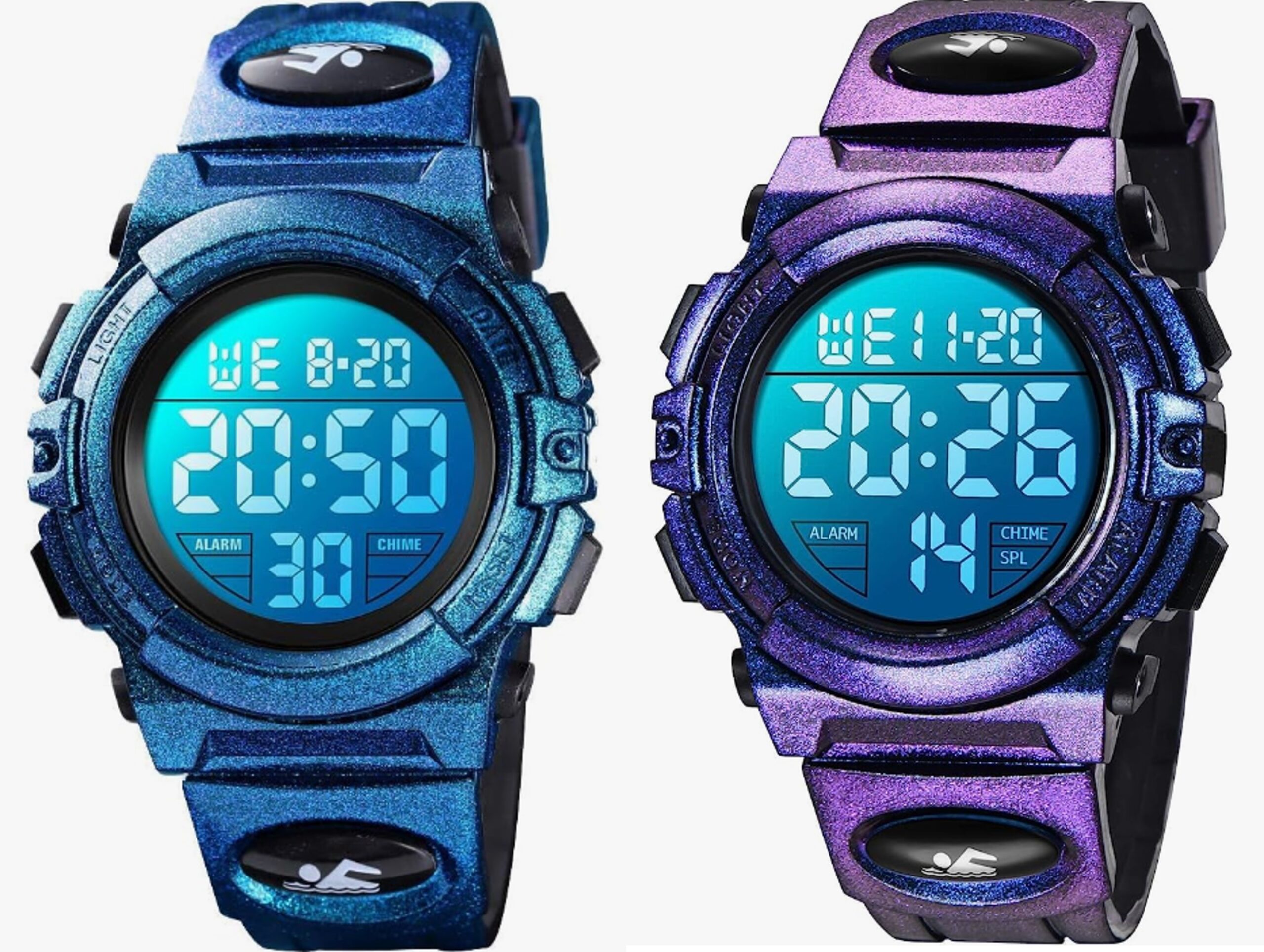 A ALPS Digital Sport Outdoor Multifunctional Chronograph LED Waterproof Alarm Calendar Analog Watch for Boys/Girls, Ages 3-15