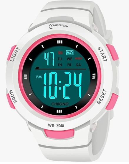 CakCity Kids Digital Sport Watches for Girls Outdoor Waterproof with Alarm Stopwatch Ages 5-10