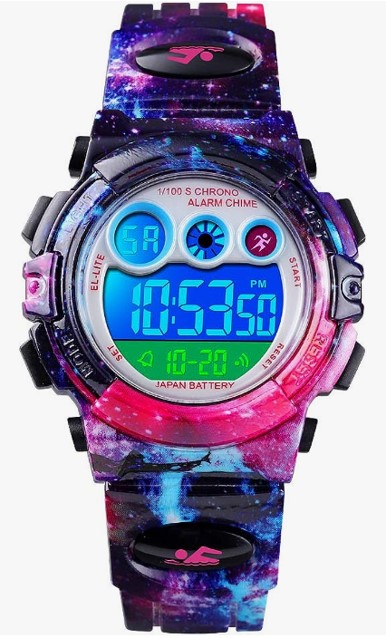 CKE Kids Waterproof Sports Digital Watches for Boys Girls with Colorful LED Light