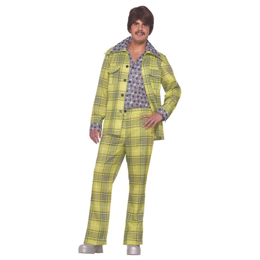 Men's Plaid Leisure Suit 70s