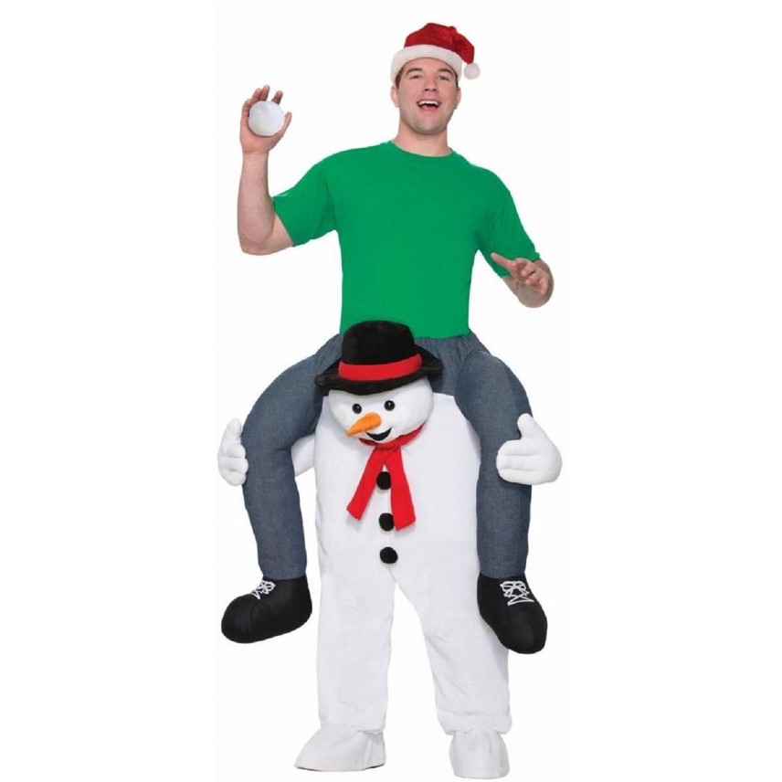 Shoulder Riding Snowman